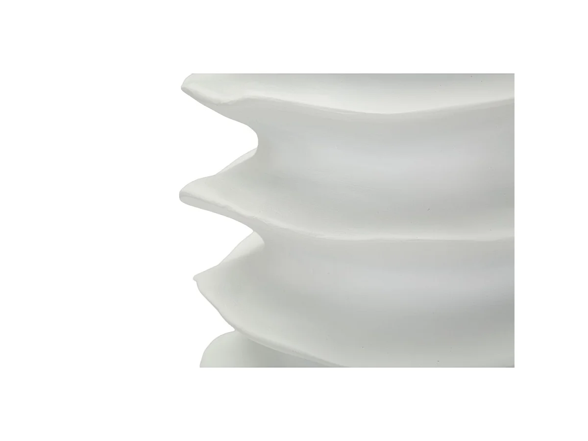 Vase Déco Cylindrique "Onda" 35cm Blanc