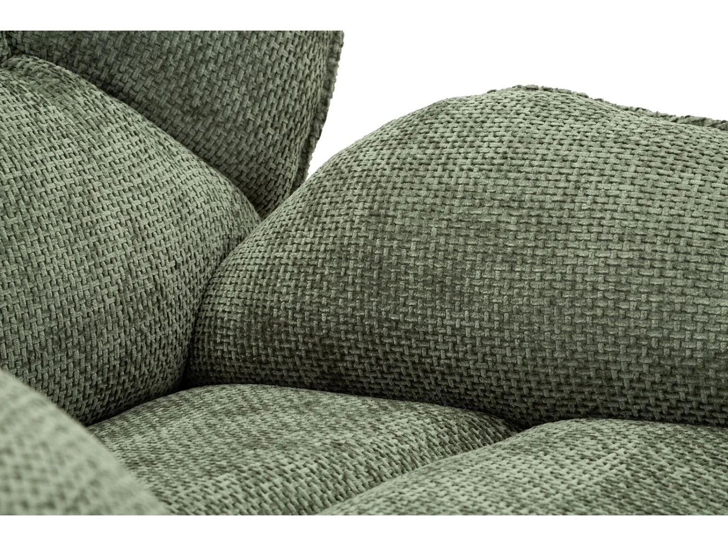 Groene draaibare fauteuil in retrostijl 85x80x81 cm