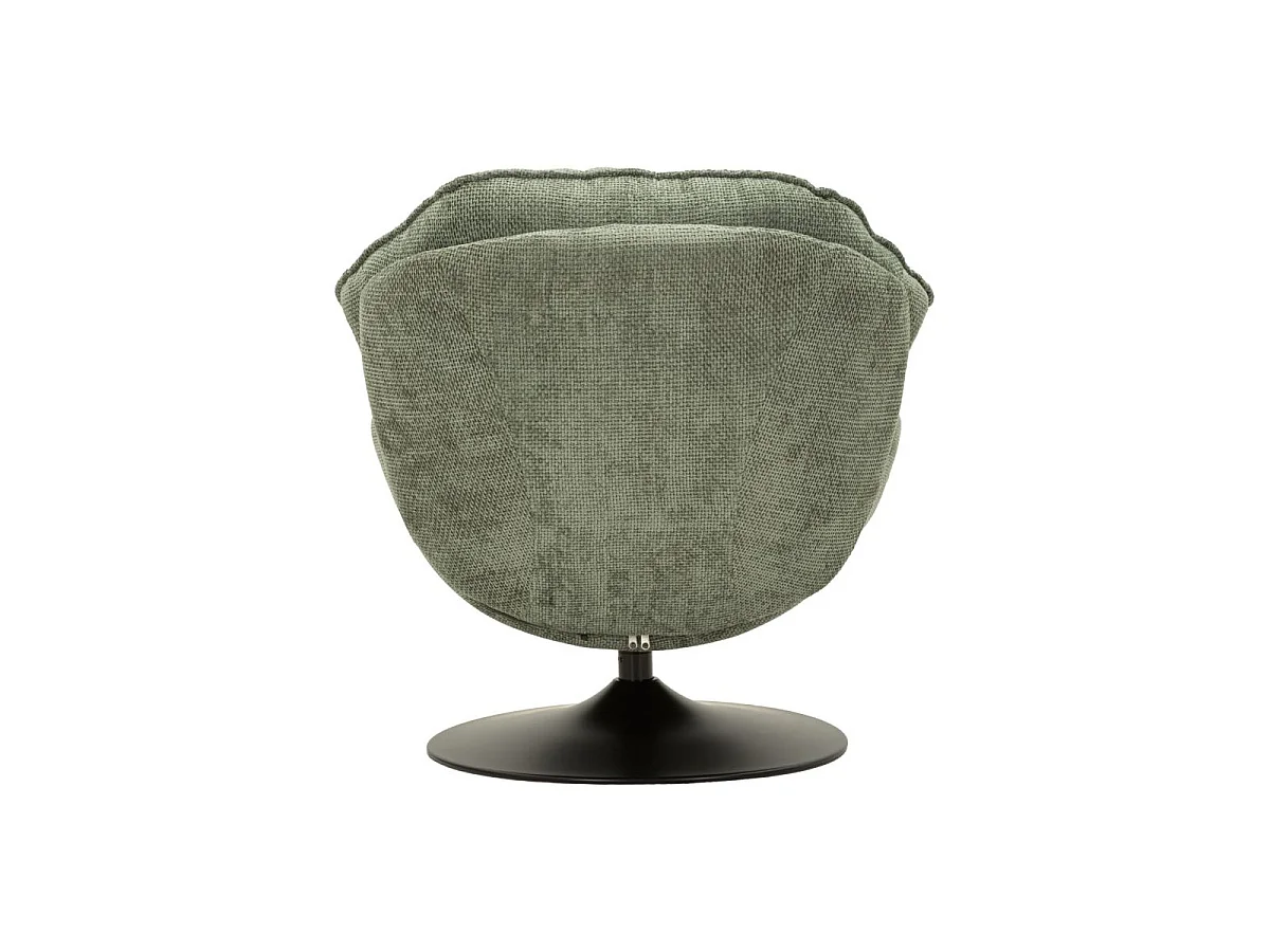 Groene draaibare fauteuil in retrostijl 85x80x81 cm