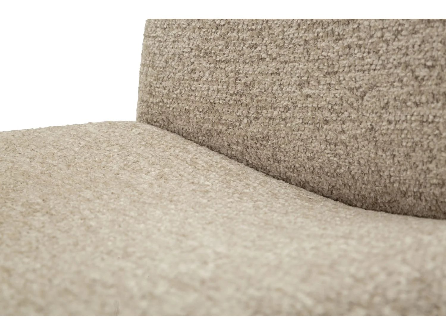 Fauteuil in Japanse stijl in boucléstof 69x72x75 cm