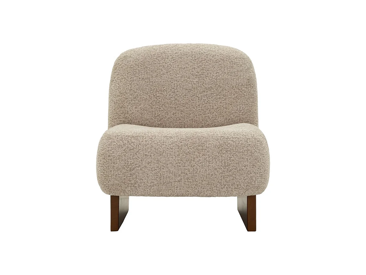 Fauteuil in Japanse stijl in boucléstof 69x72x75 cm
