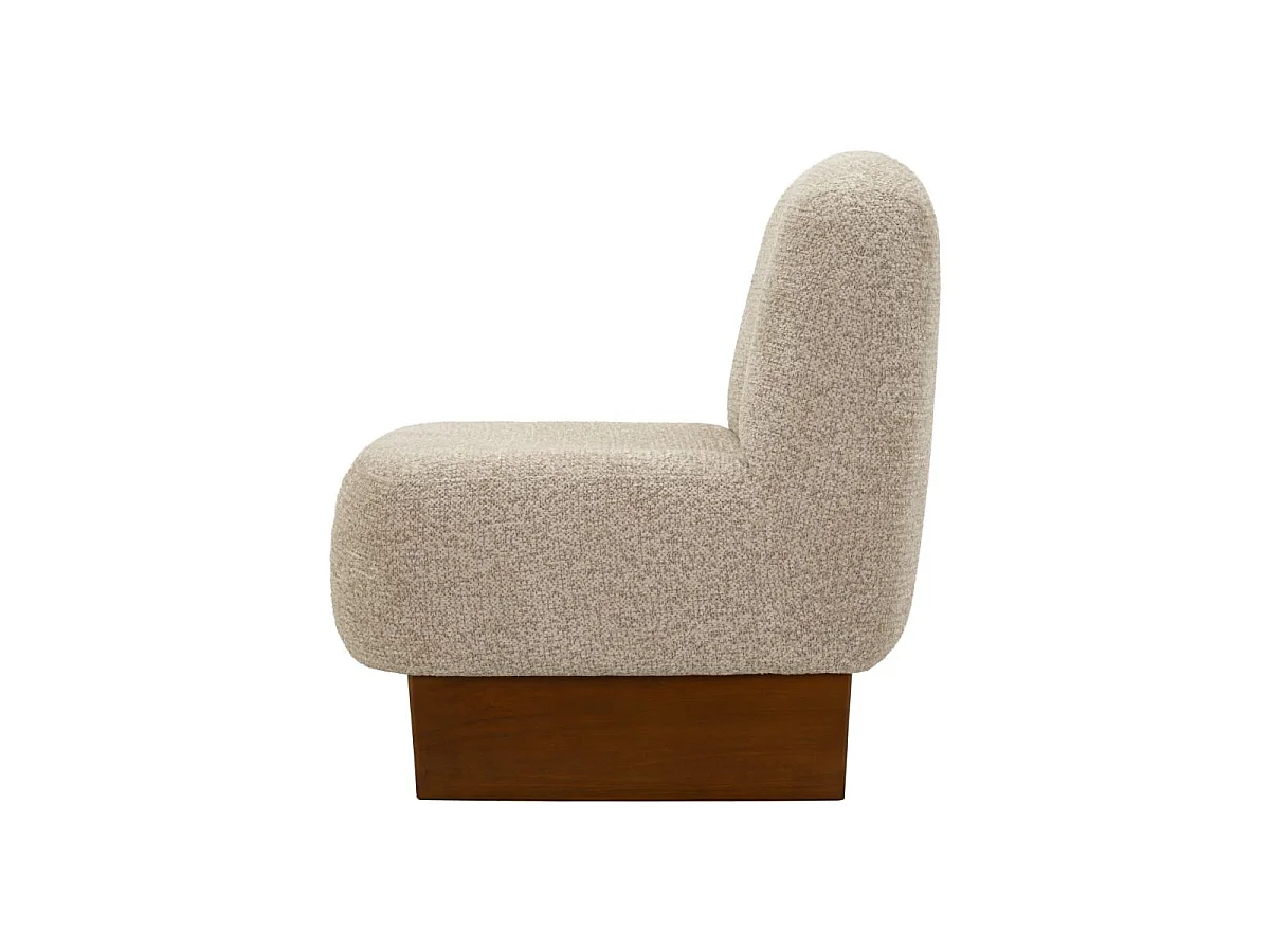 Fauteuil in Japanse stijl in boucléstof 69x72x75 cm