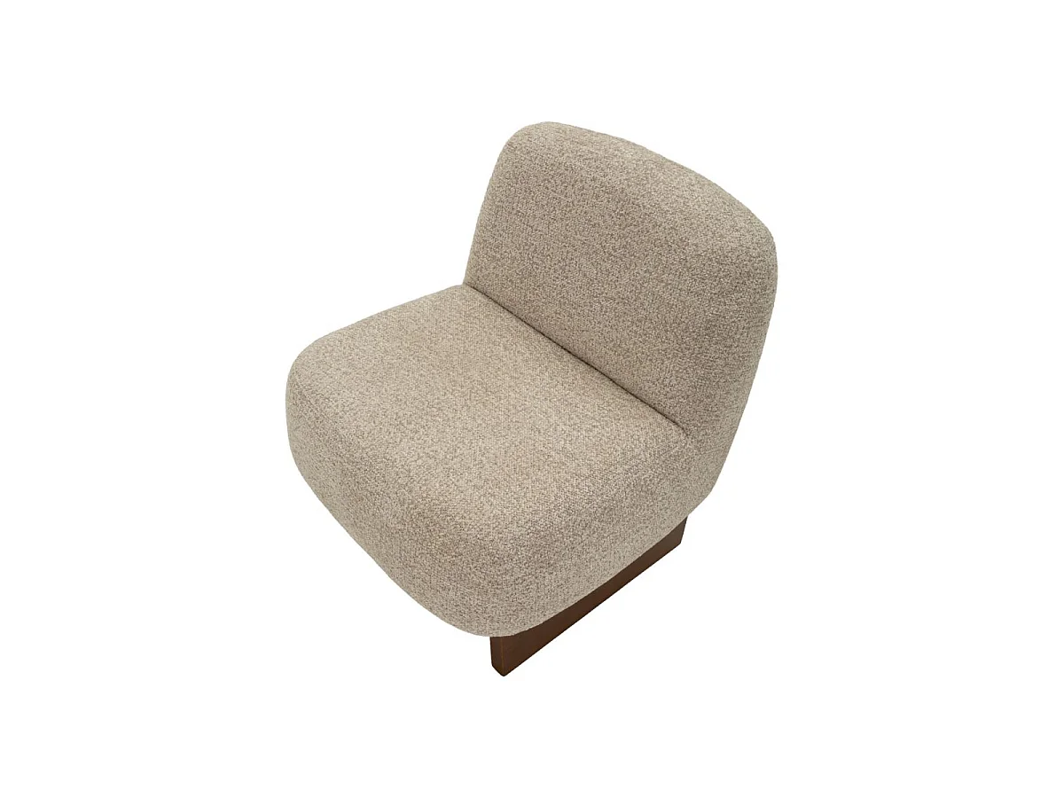Fauteuil in Japanse stijl in boucléstof 69x72x75 cm