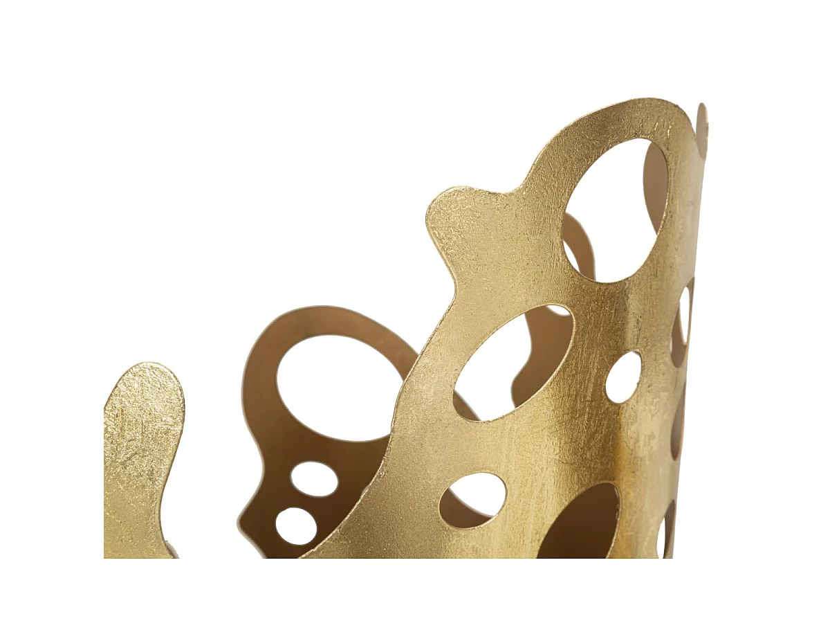 Lot de 3 Cache-Pots Design "Corallo" 75cm Or