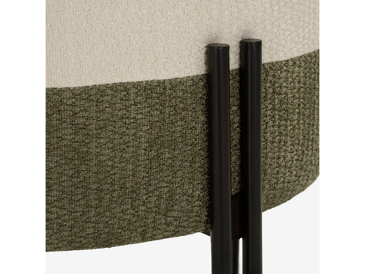 Moderner runder gepolsterter Pouf aus Polyester Tedy Tonal Accent
