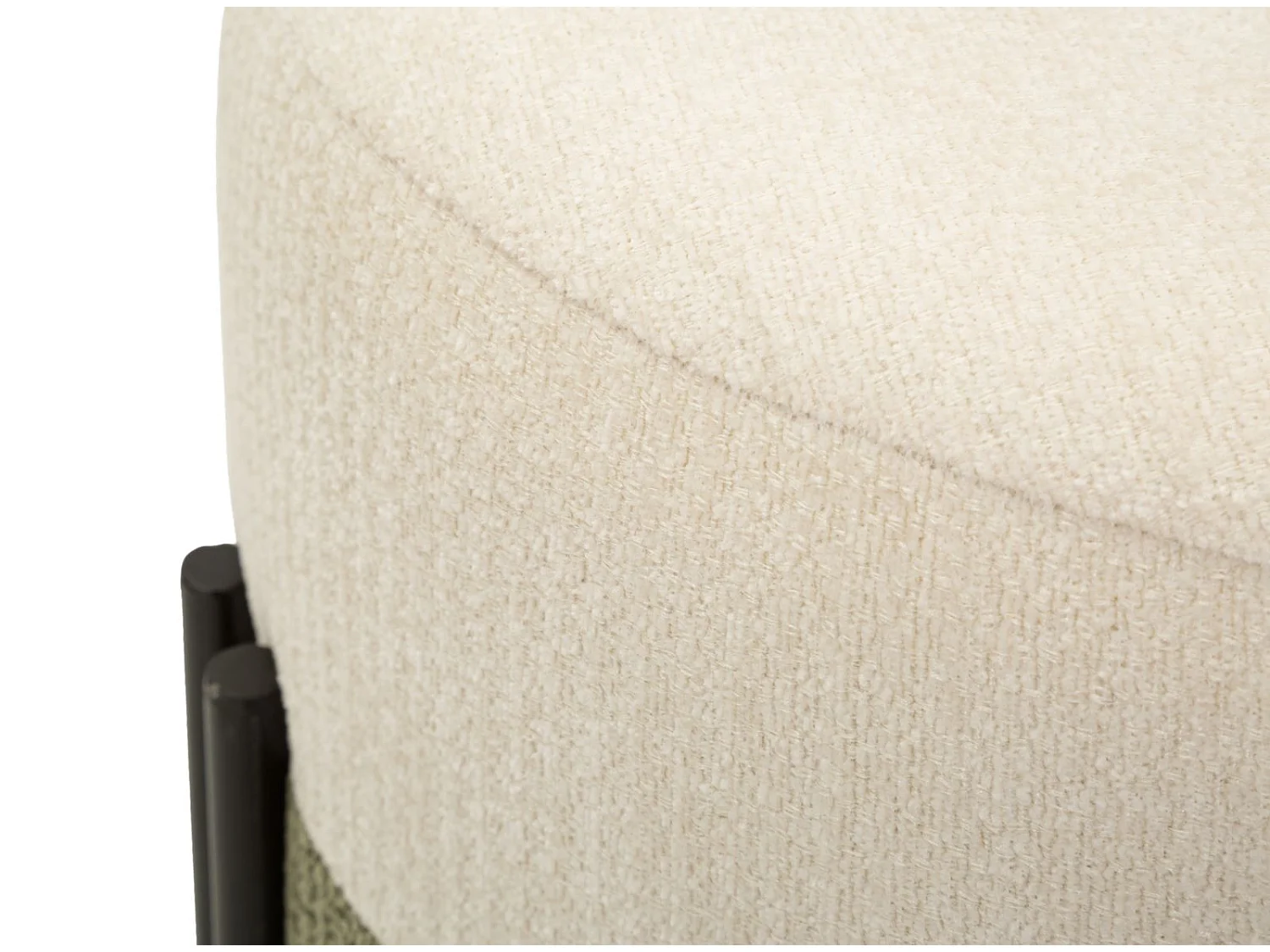 Moderner runder gepolsterter Pouf aus Polyester Tedy Tonal Accent