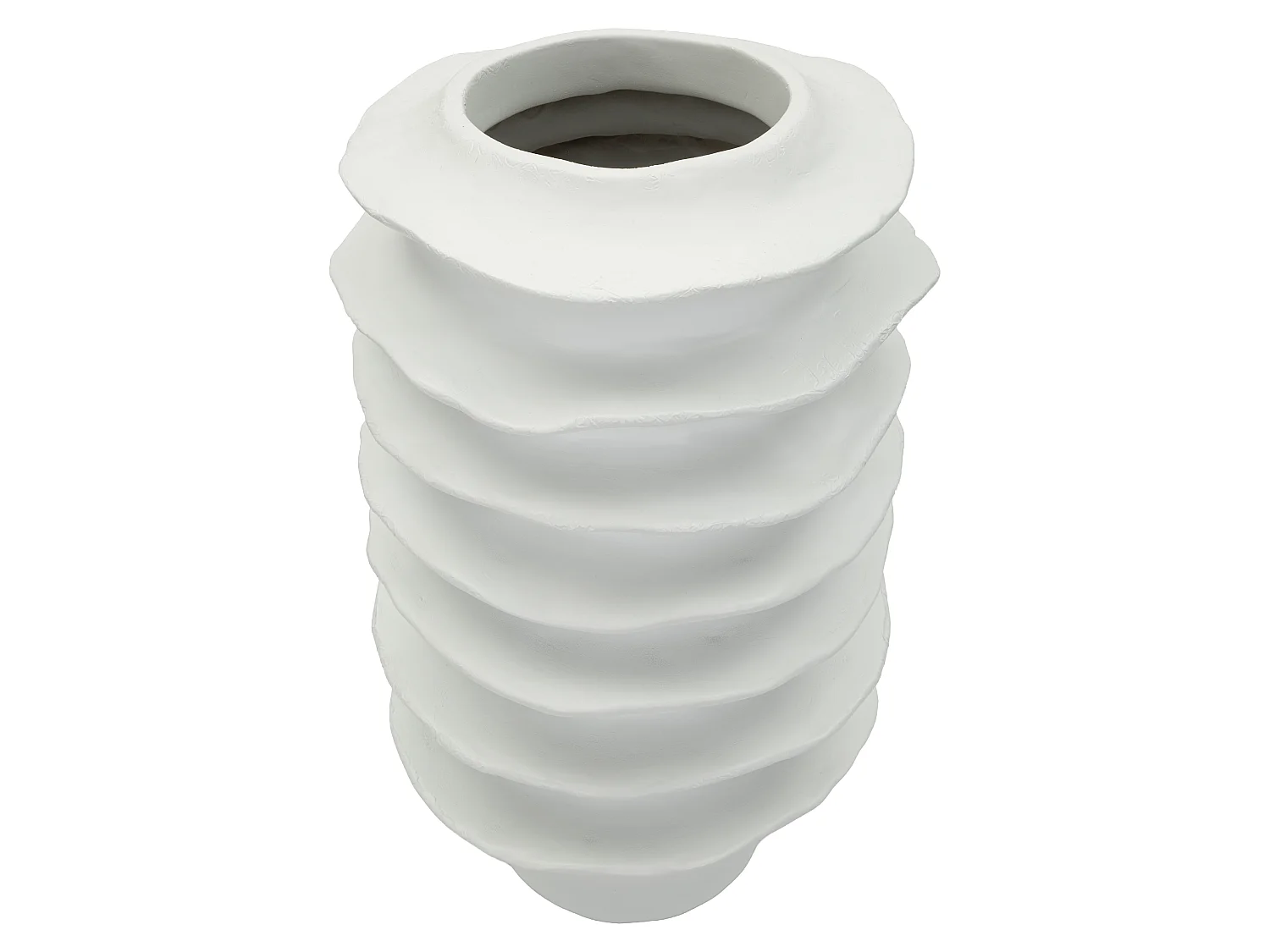 Vase moderne à motif de bande ondulée, ø 29 x 49 cm