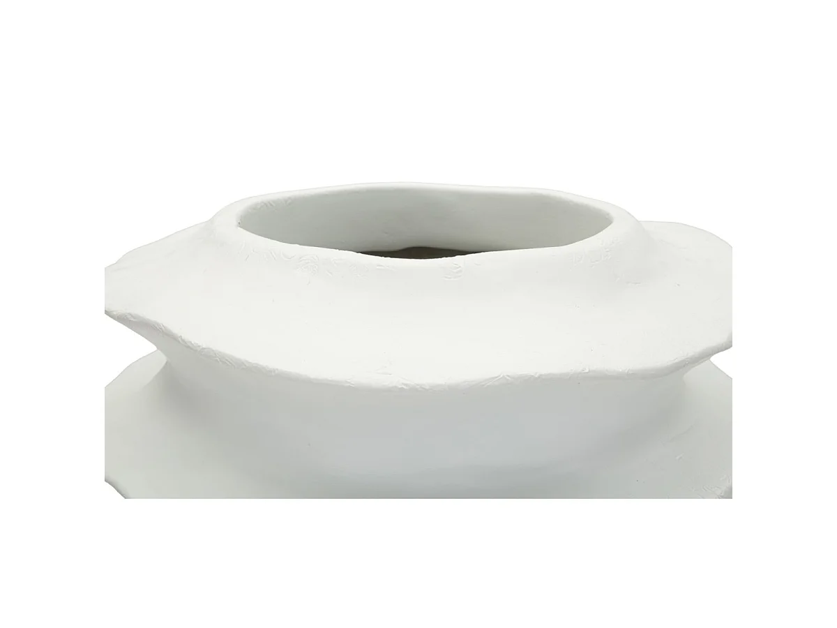 Vase Déco Cylindrique "Onda" 47cm Blanc