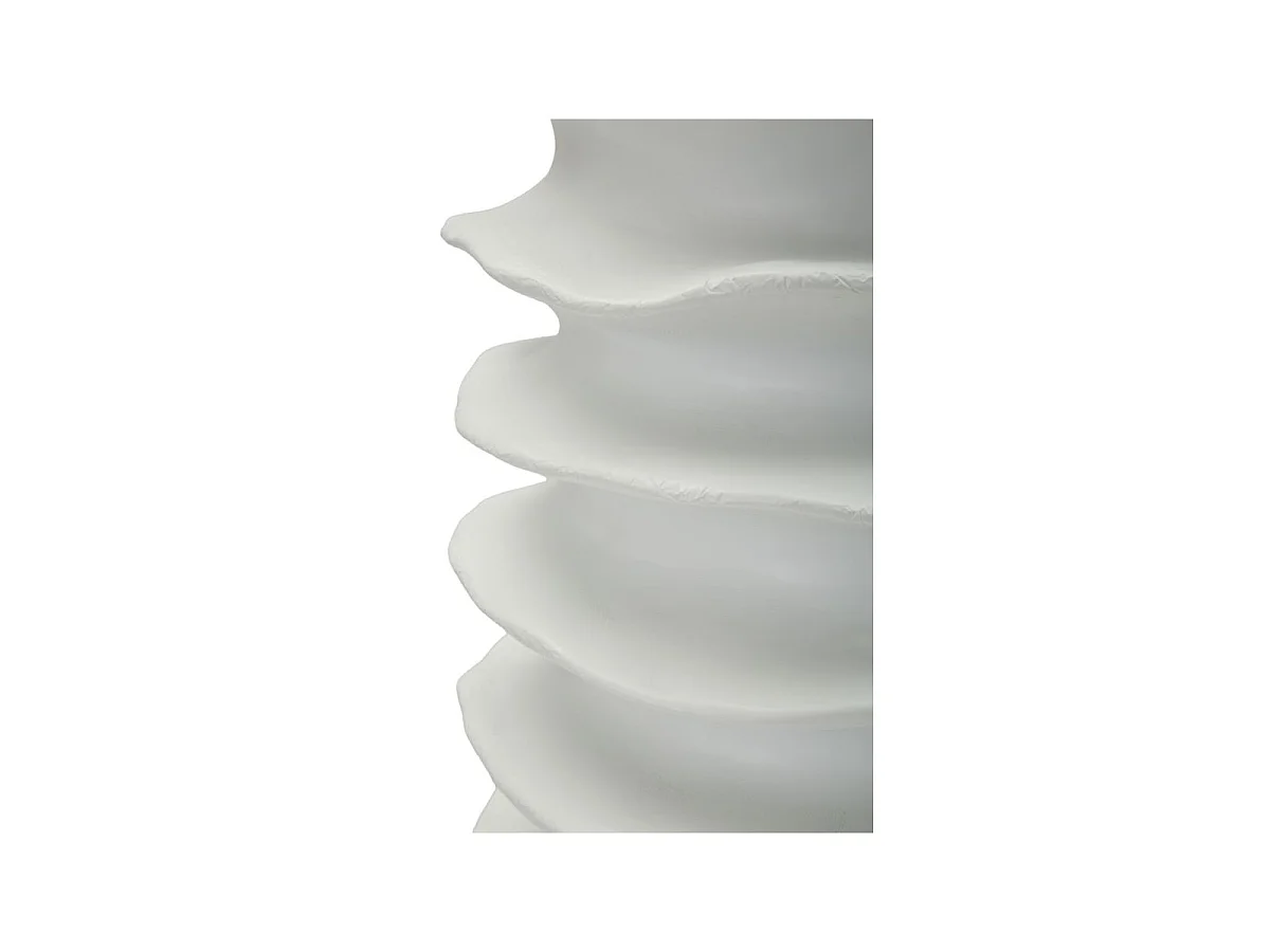 Vase Déco Cylindrique "Onda" 47cm Blanc