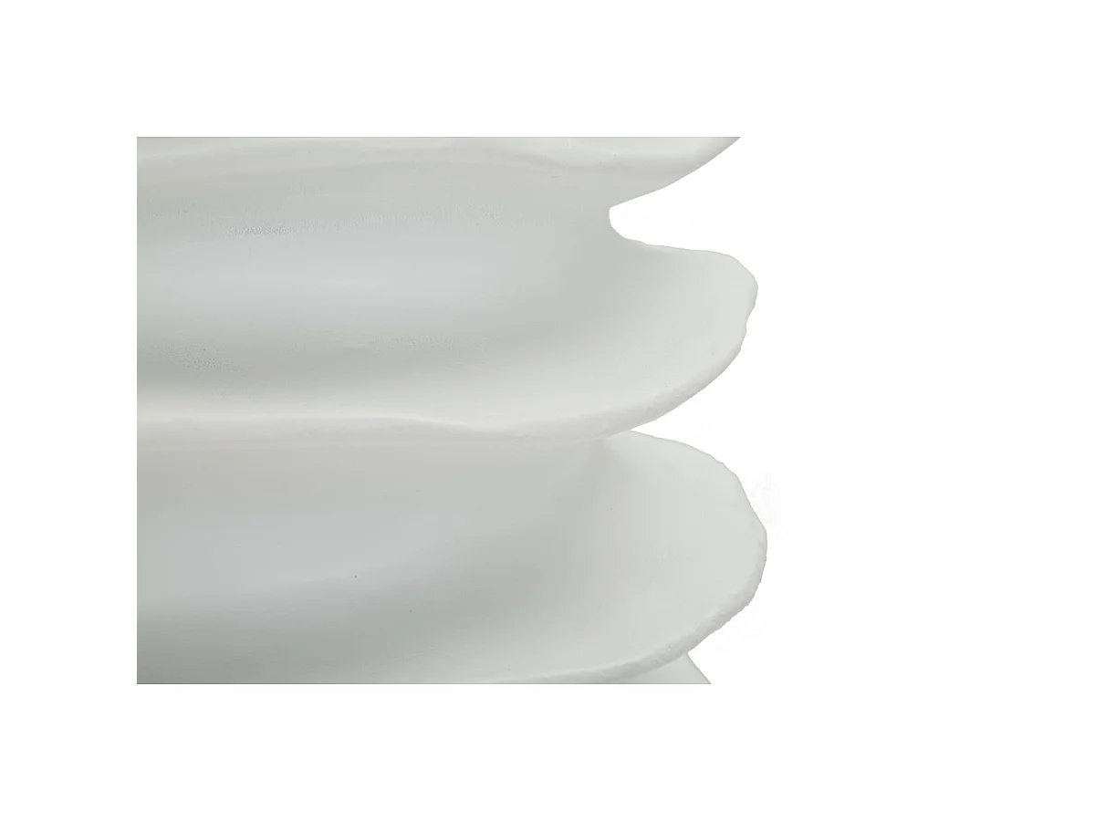 Vase Déco Cylindrique "Onda" 47cm Blanc