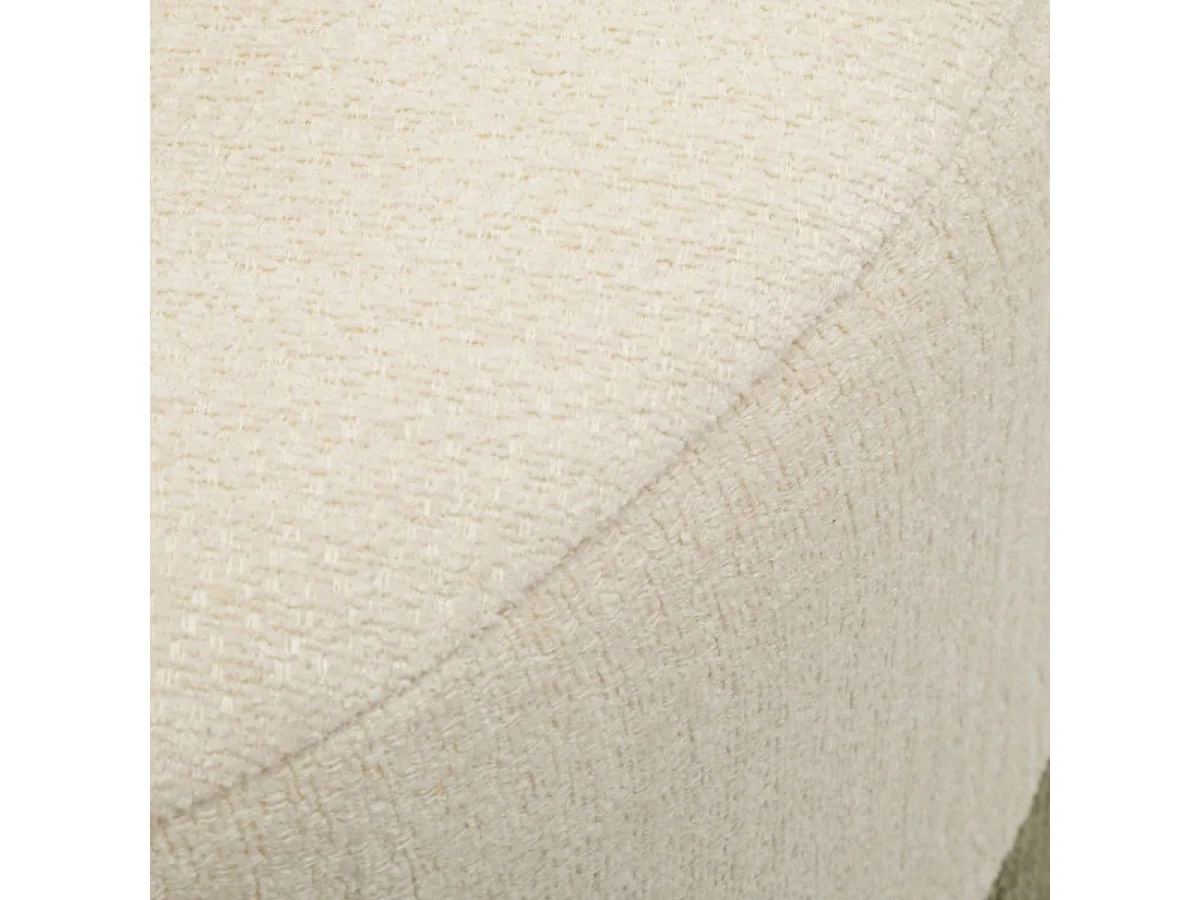 Gepolsterter runder Pouf aus Polyester und Metall Tedy Sculptural Accent