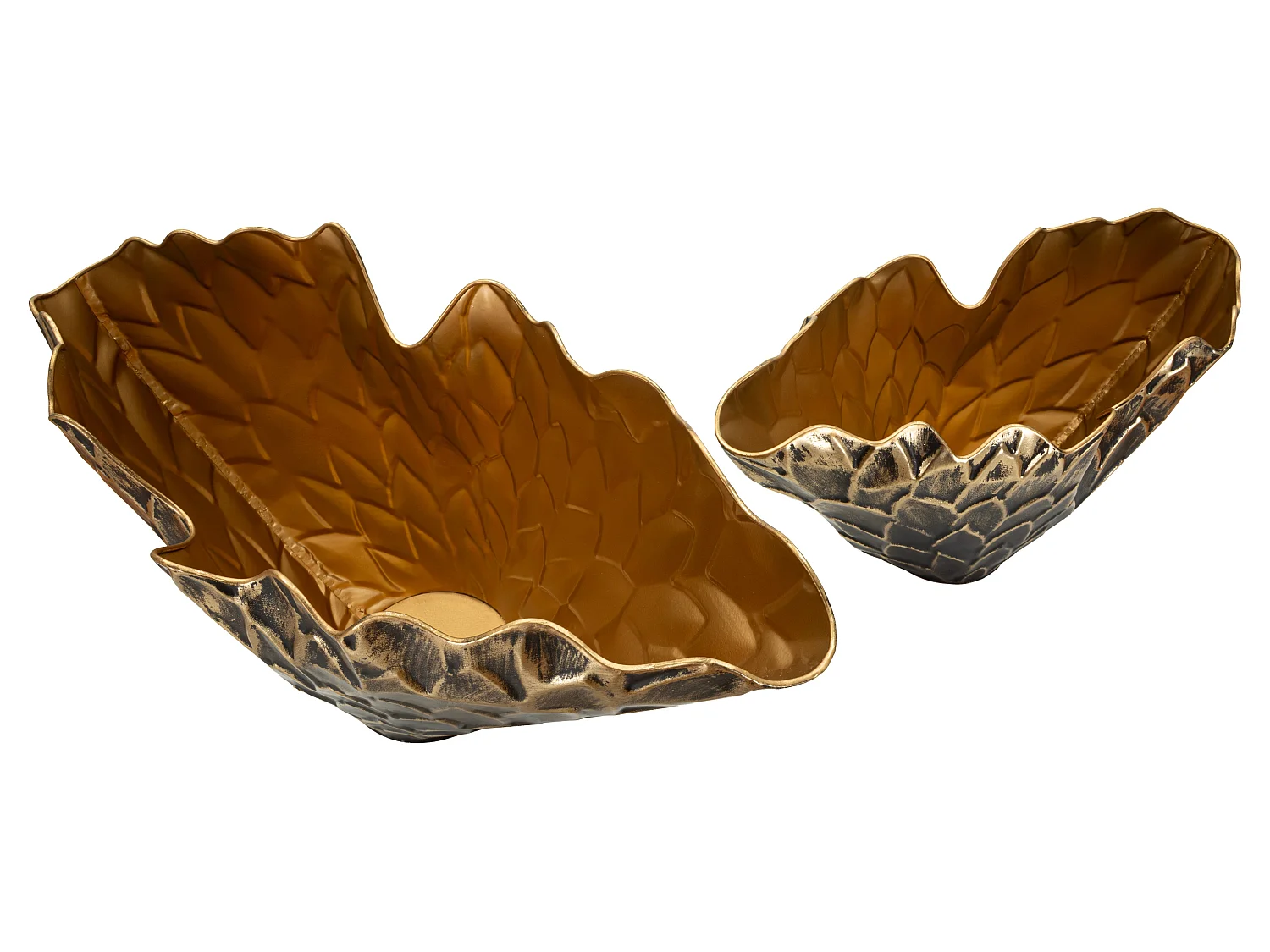 Paire de vases à motif d'écailles 51,5 x 23 x 28 - 41 x 19 x 21,5 cm