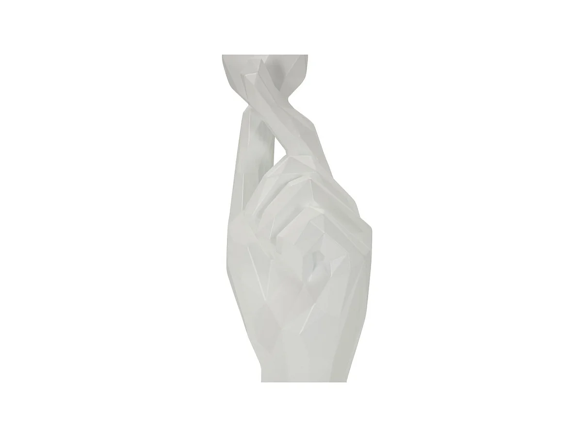 Déco Main Cœur "Amore" 22cm Blanc