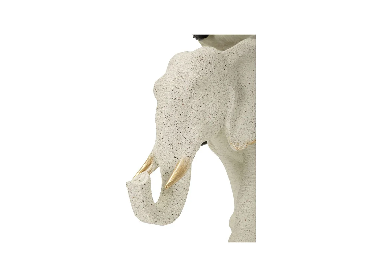 Escultura étnica de una mujer africana sobre un elefante, 29 x 13 x 29 cm