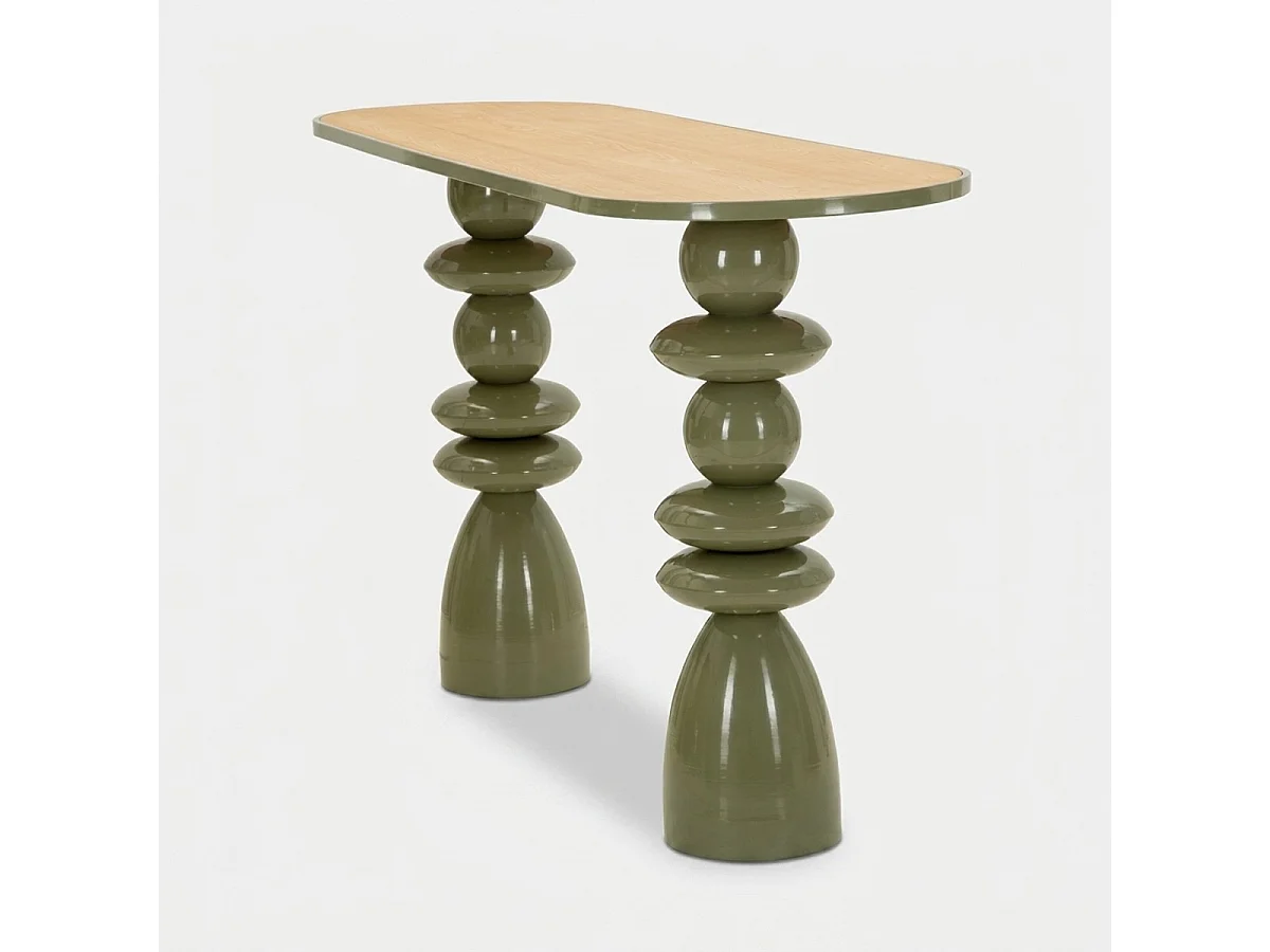Console en métal avec plateau en bois 150 x 45 x 77,5 cm