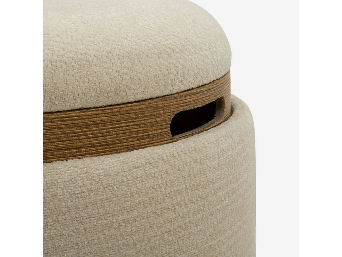 2er-Set Sitzhocker mit Stauraum und Tablett für das Wohnzimmer Ankara Nested Elegance