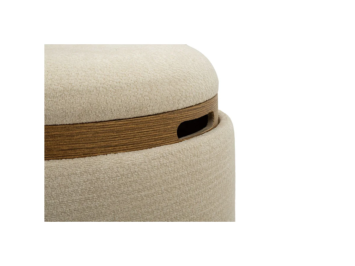 Set van twee opbergpoefs in Scandinavische stijl, ø 40x47-34x40 cm