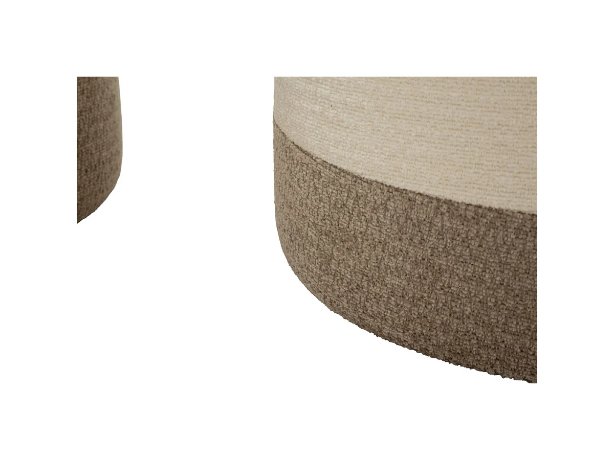 Set van twee opbergpoefs in Scandinavische stijl, ø 40x47-34x40 cm