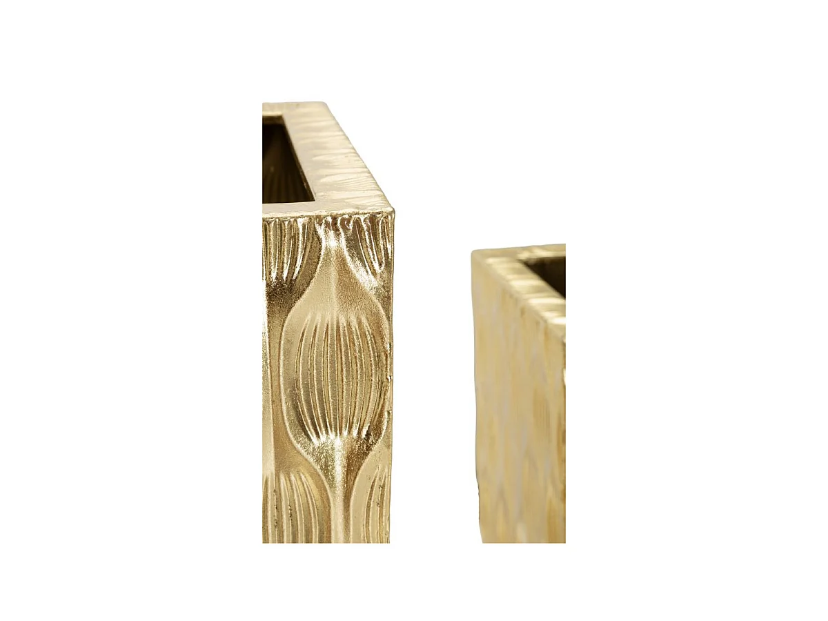 Lot de 2 Cache-Pots Design "Scaglia" 100cm Or