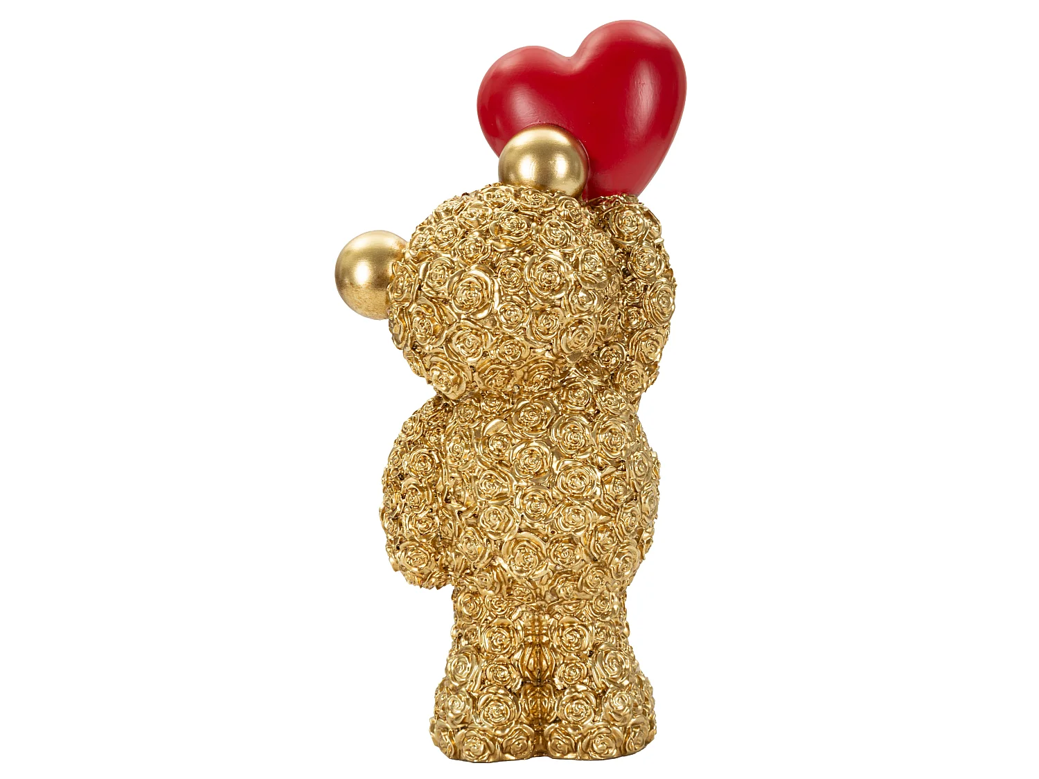 Decoratieve teddybeer met hartje 9x7x18