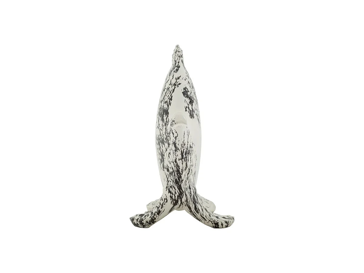 Statuette Poisson Déco "Mei" 37cm Blanc & Noir