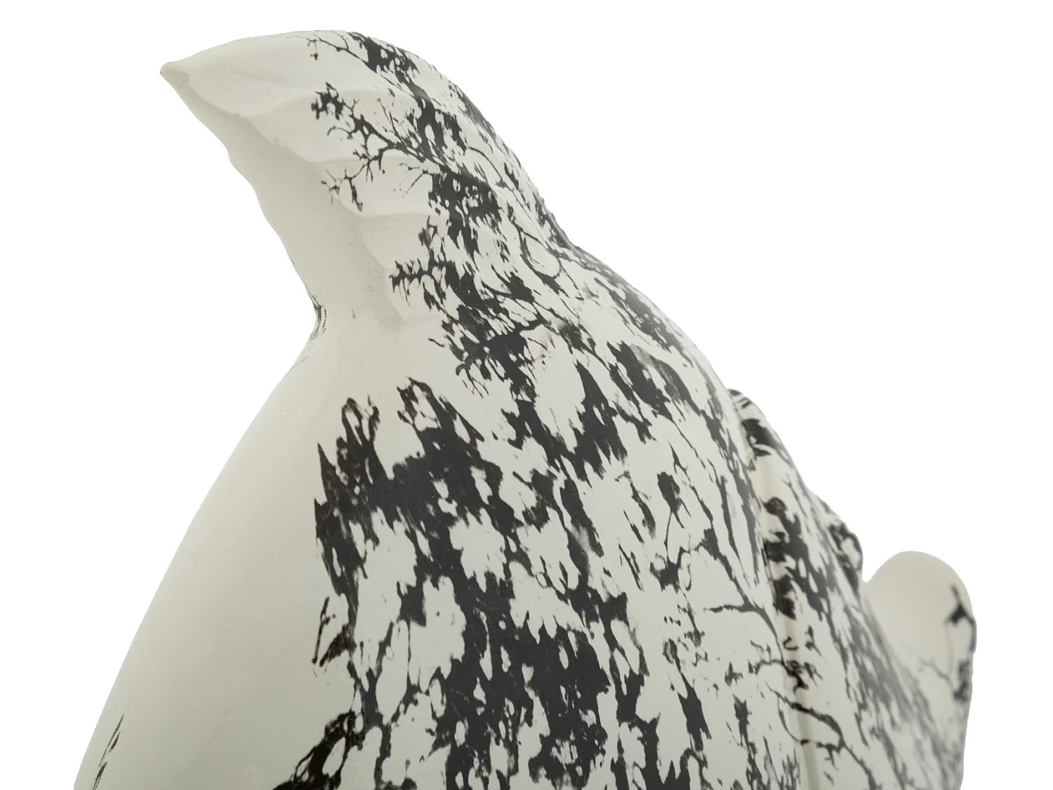 Statuette Poisson Déco "Mei" 37cm Blanc & Noir
