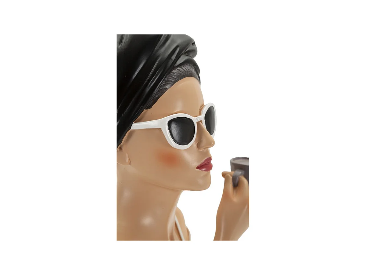 Statuette Femme Café "Paris" 29cm Multicolore