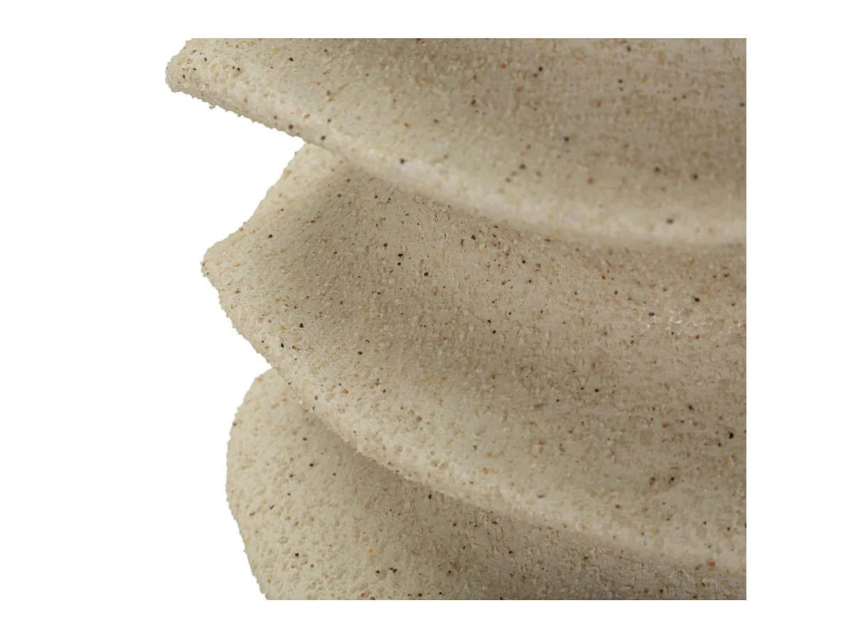 Vase Déco Cylindrique "Onda" 35cm Sable