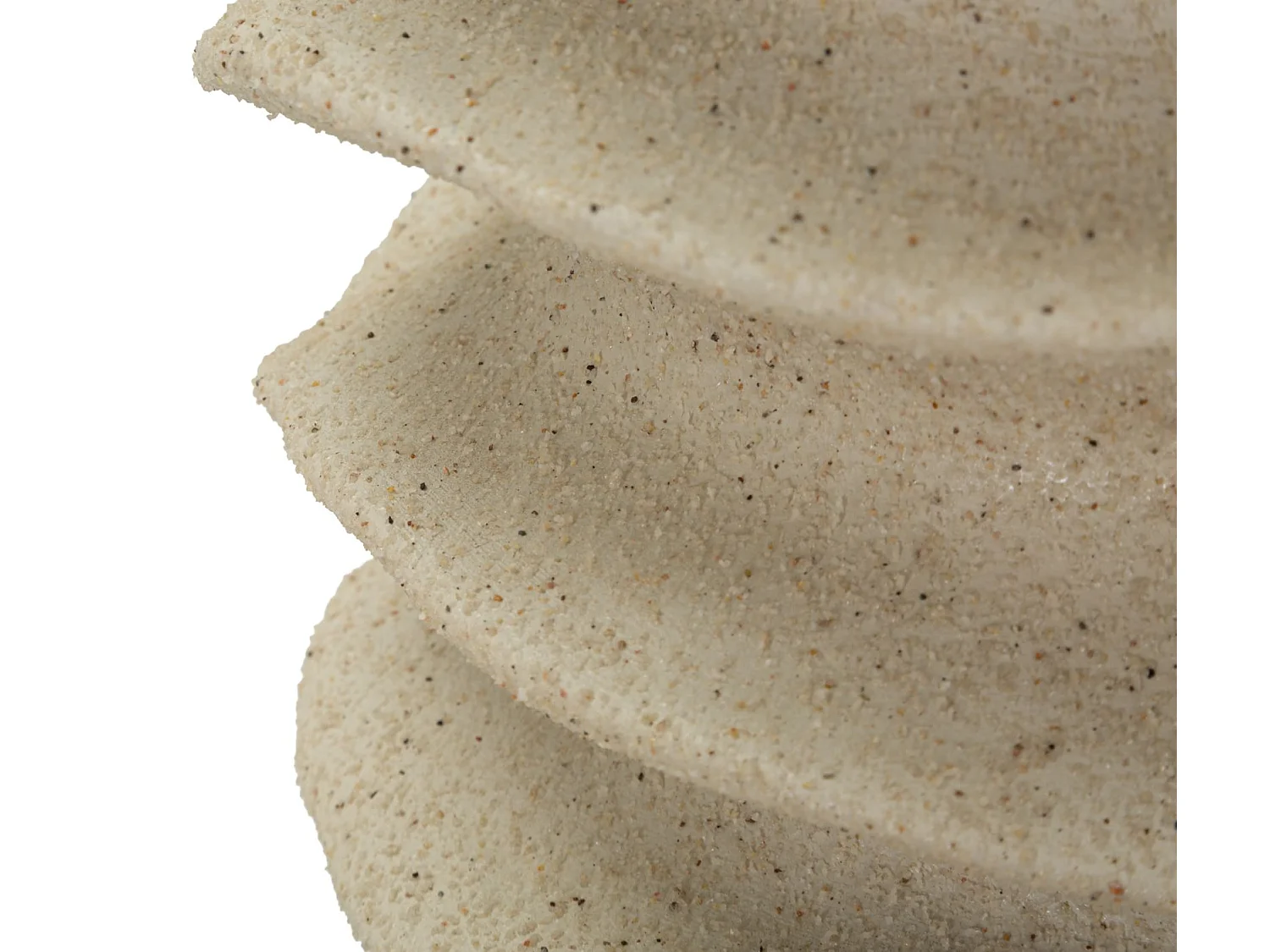 Vase Déco Cylindrique "Onda" 35cm Sable