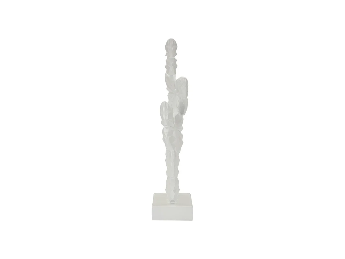 Statuette Papillons sur Socle "Farfalla" 26cm Blanc