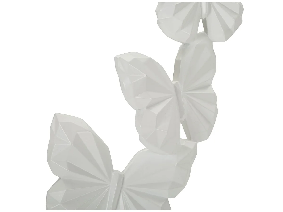 Statuette Papillons sur Socle "Farfalla" 26cm Blanc