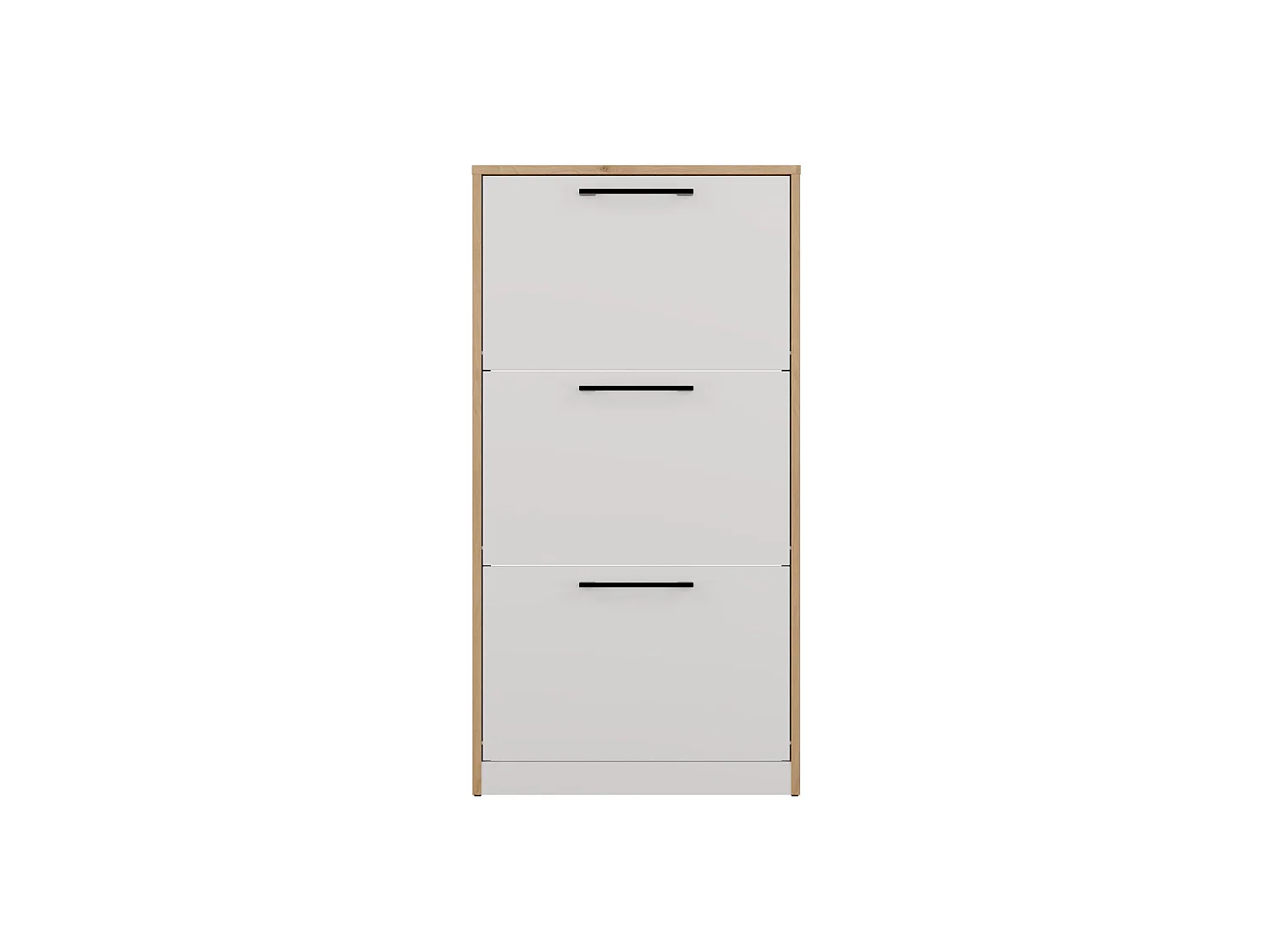 Scarpiera ingresso moderna 60x116x28 cm bianco e rovere SCAT3