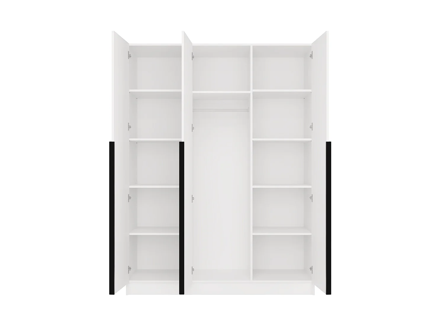 Armadio 3 ante 150x200 cm design elegante bianco opaco AT17