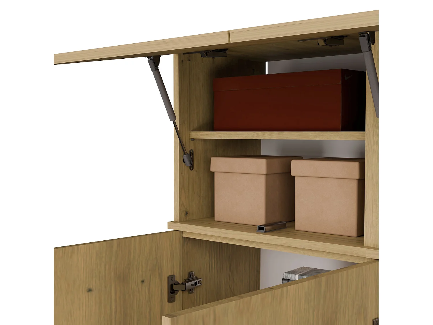 Mobile ingresso guardaroba 200x238 con panca rovere/grigio MIT13