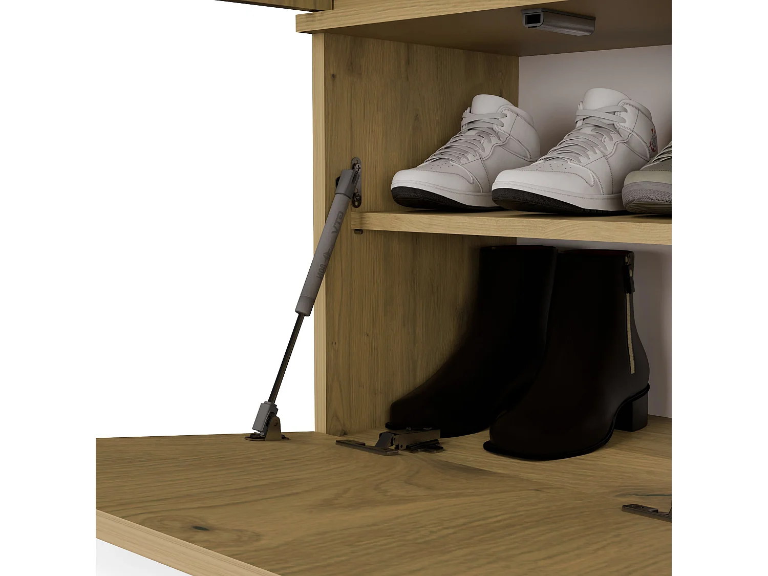 Mobile ingresso guardaroba 200x238 con panca rovere/grigio MIT13