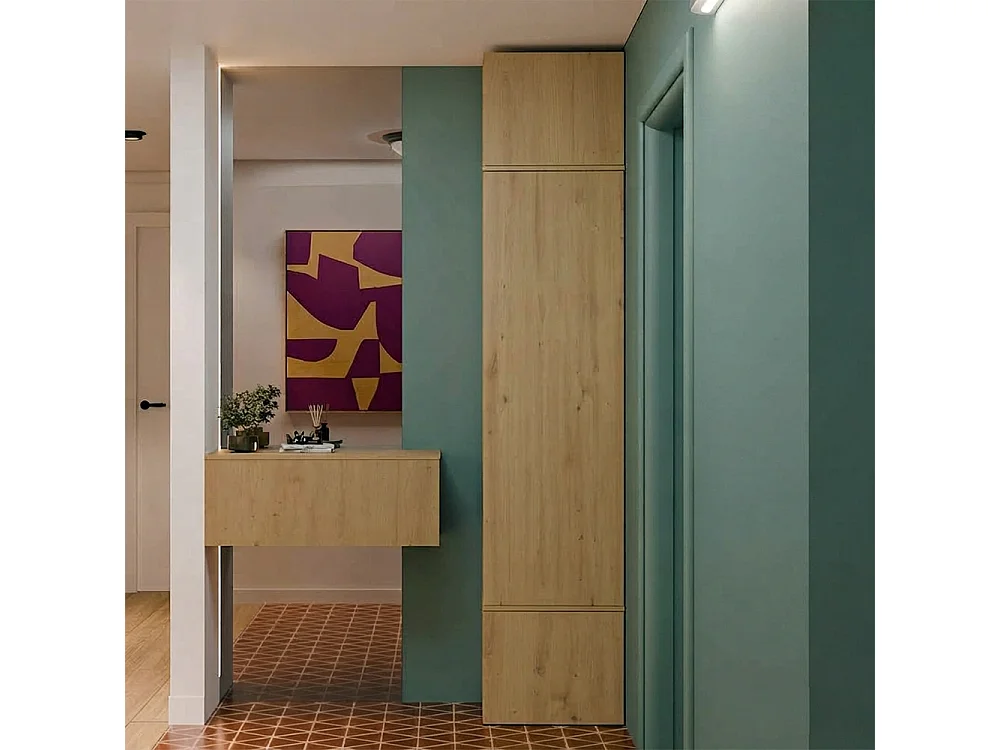 Armadio guardaroba 50x238 cm per ingresso rovere  MIT16