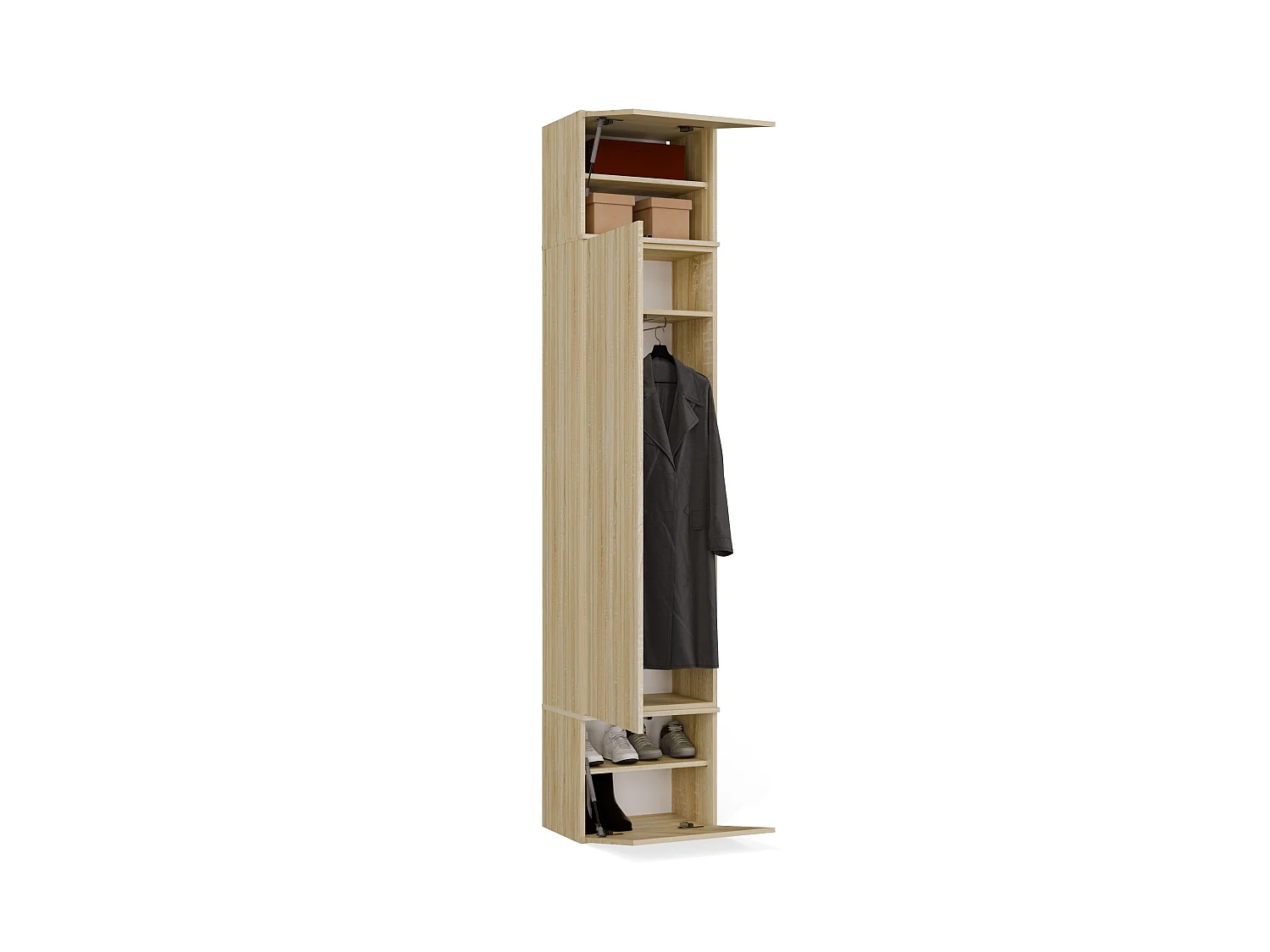 Armadio guardaroba 50x238 cm per ingresso rovere chairo MIT16