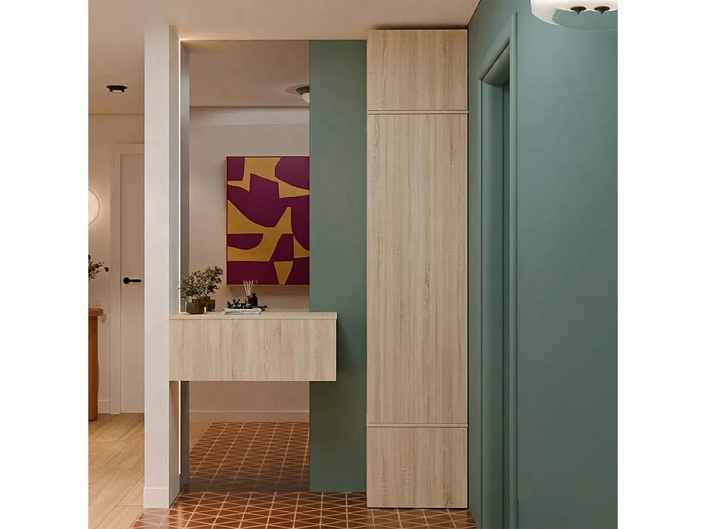 Armadio guardaroba 50x238 cm per ingresso rovere chairo MIT16
