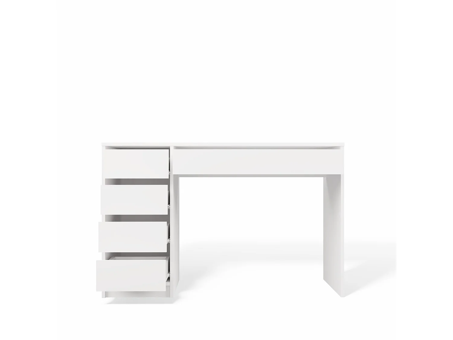 Scrivania moderna 120x76.5 cm con cassetti bianco opaco SCT19
