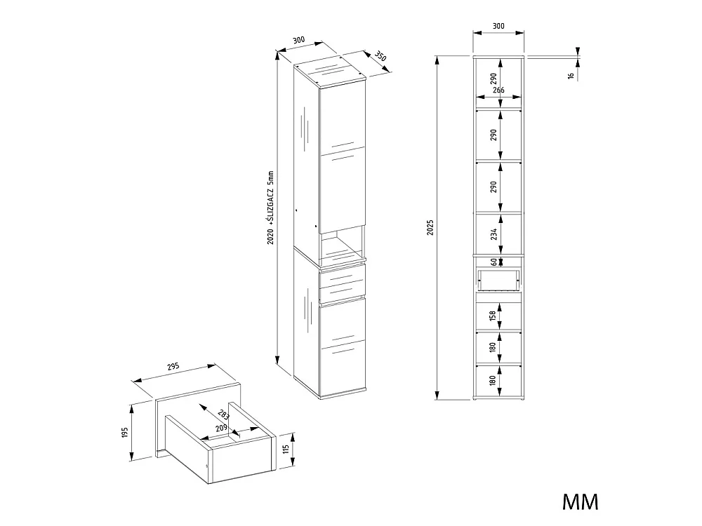 Mobile ingresso con scarpiera 110x202,5 cm rovere e nero MIT21