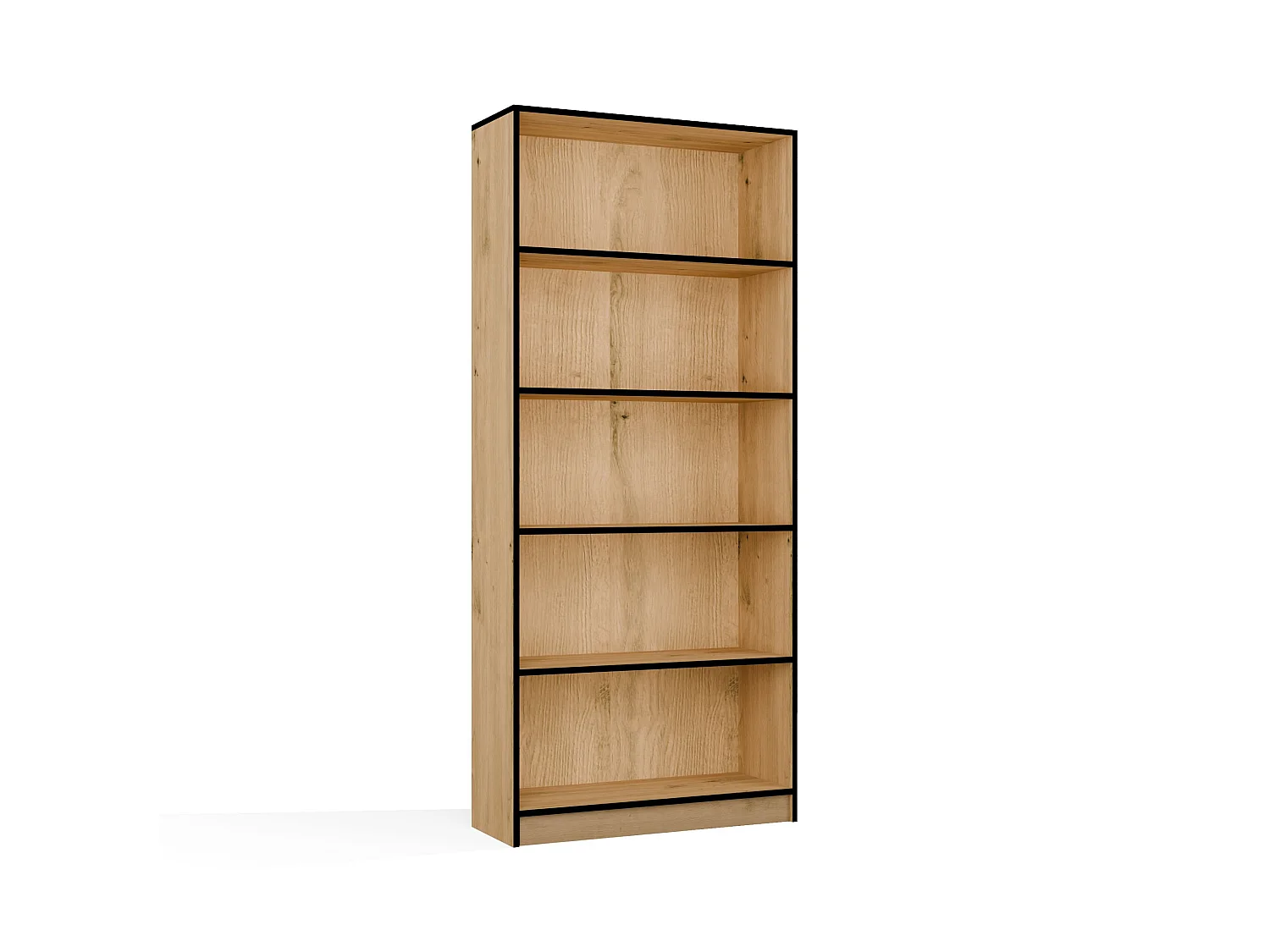 Libreria moderna 80x182x30 cm con 4 ripiani rovere e antracite LBT3