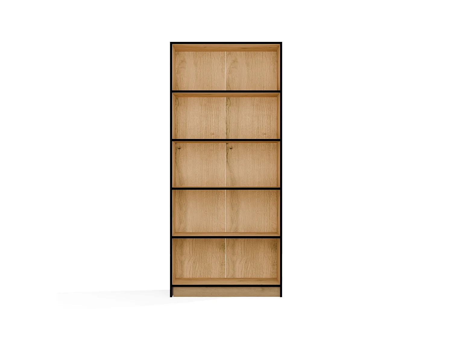 Libreria moderna 80x182x30 cm con 4 ripiani rovere e antracite LBT3