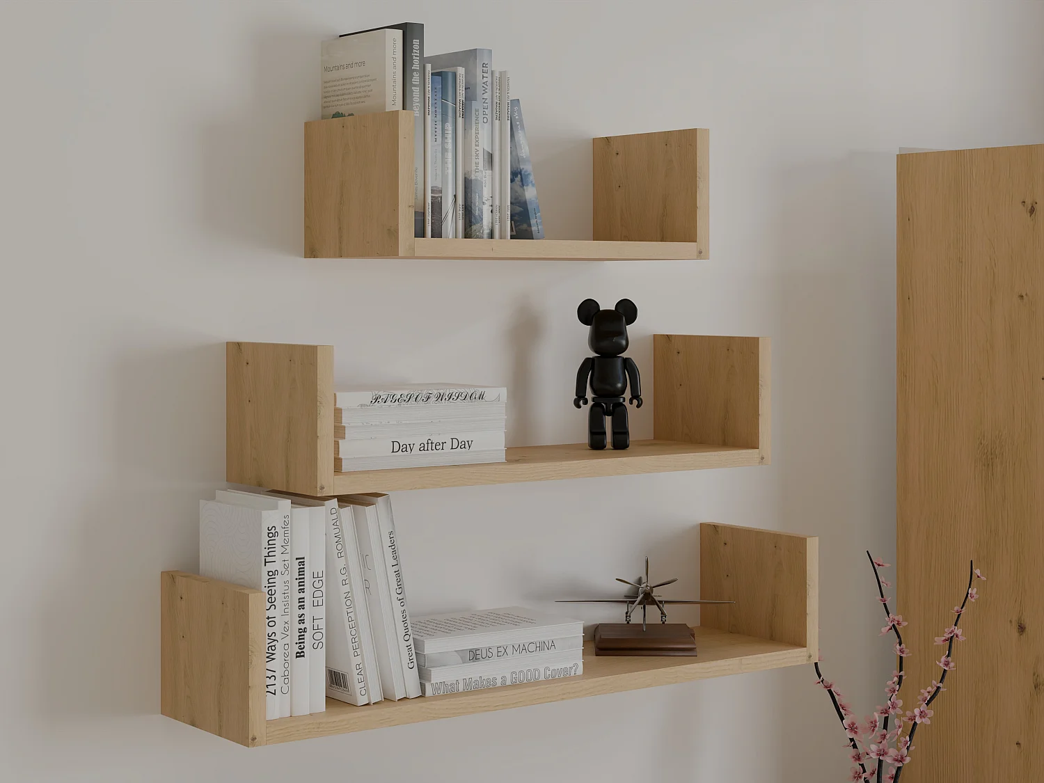 Mensole da parete in diverse misure rovere chiaro MNT2