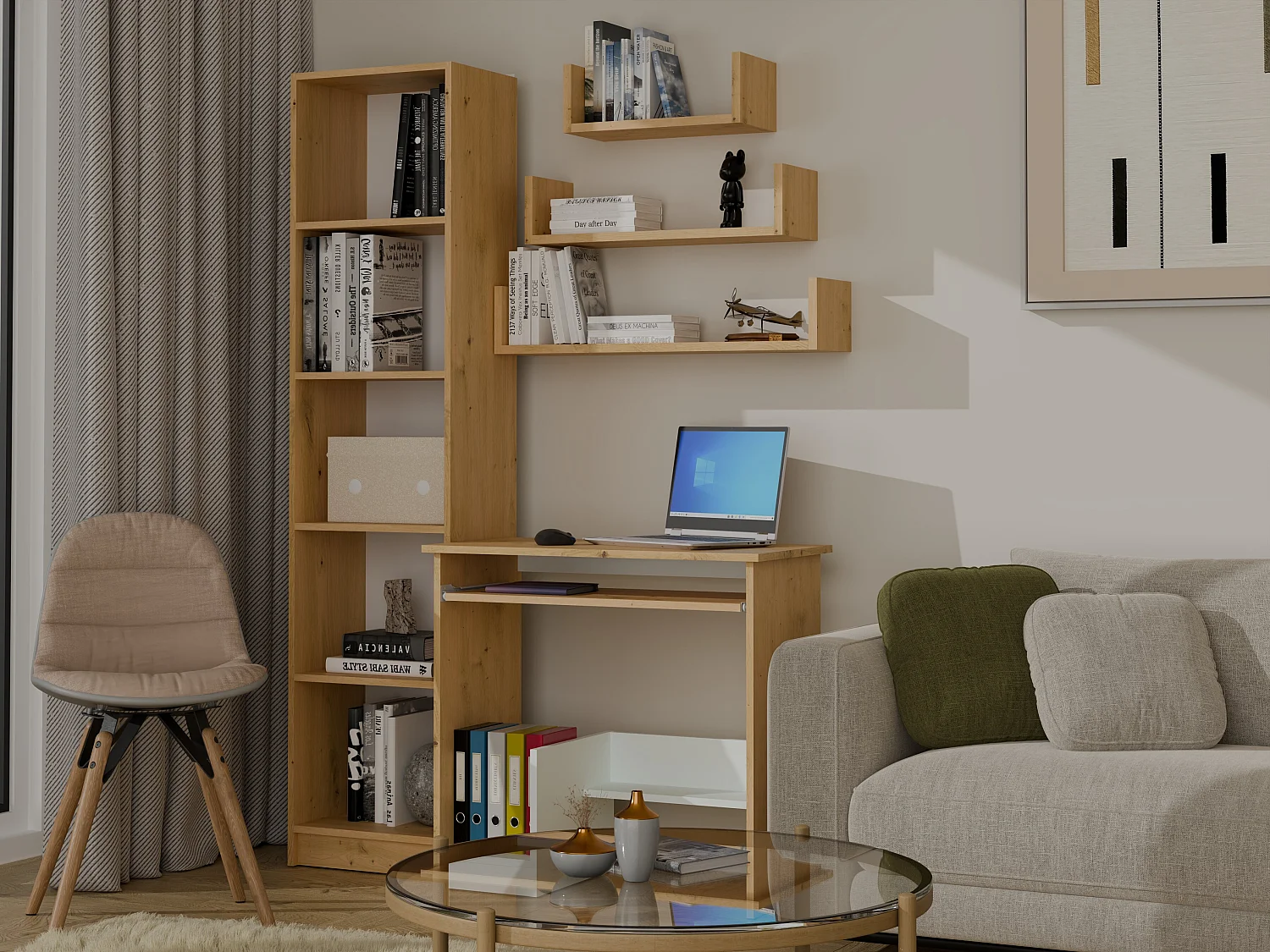 Mensole da parete in diverse misure rovere chiaro MNT2