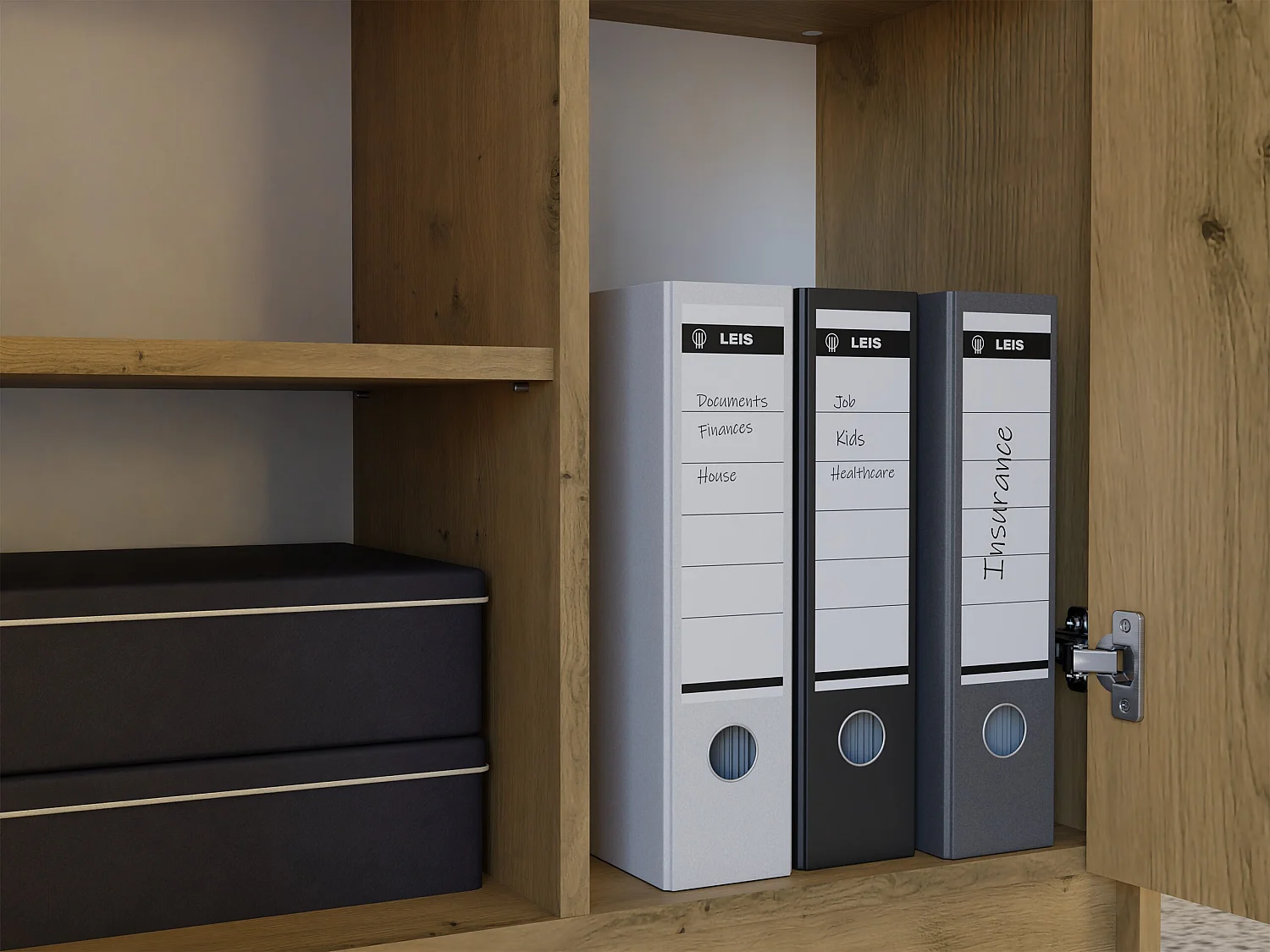 Armadio ufficio moderno 74x180x35 cm rovere AT1