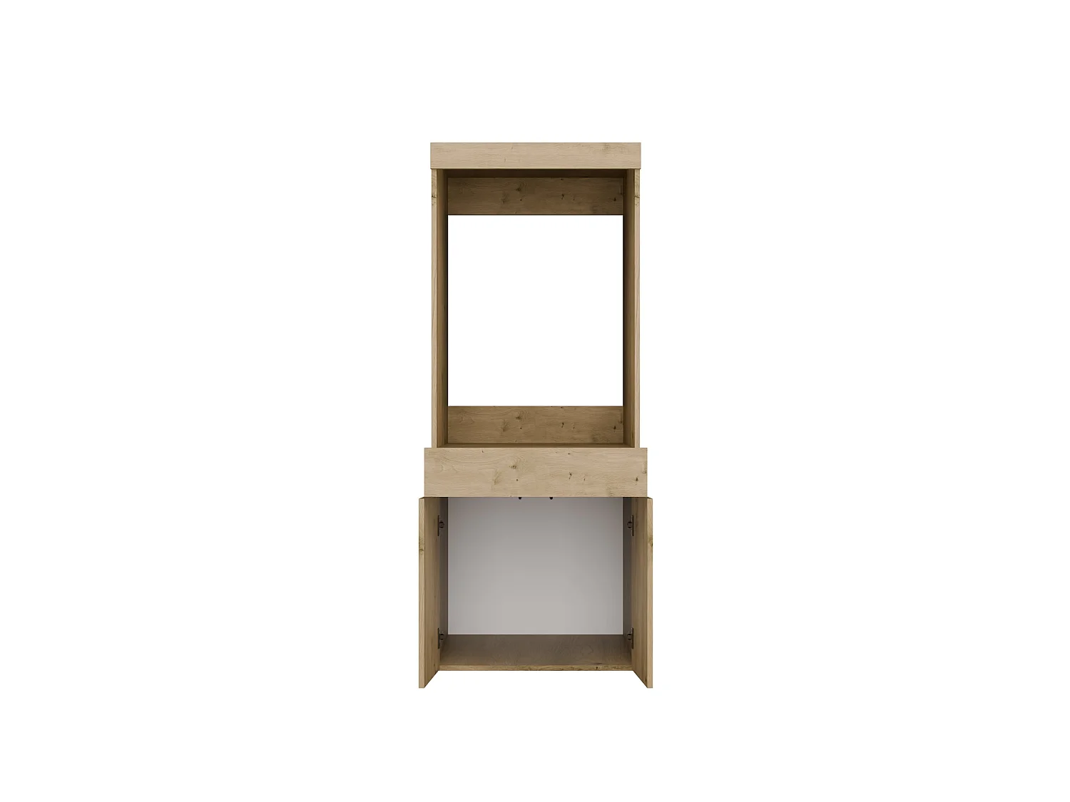 Mobile lavatrice 64,5x162,5 cm con cassetto e ante in rovere MLT4