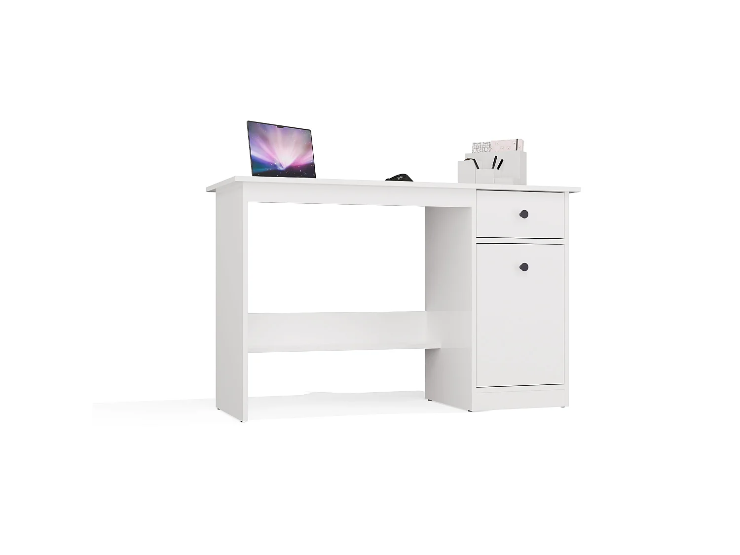 Scrivania moderna 120x75x45 cm con anta bianco SCT21