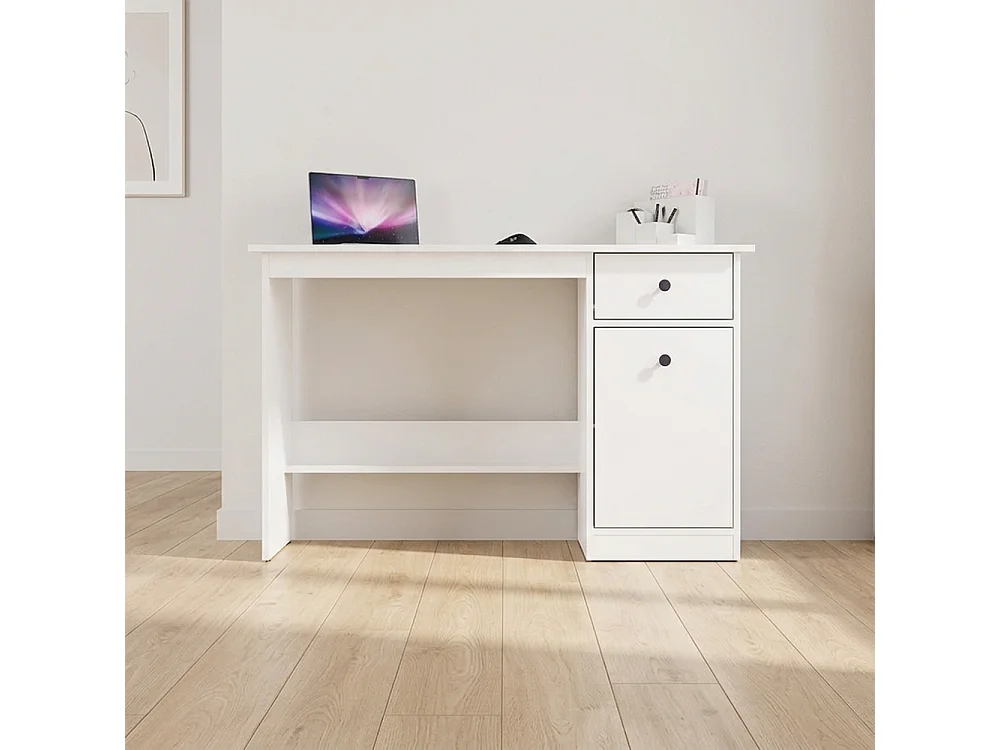 Scrivania moderna 120x75x45 cm con anta bianco SCT21