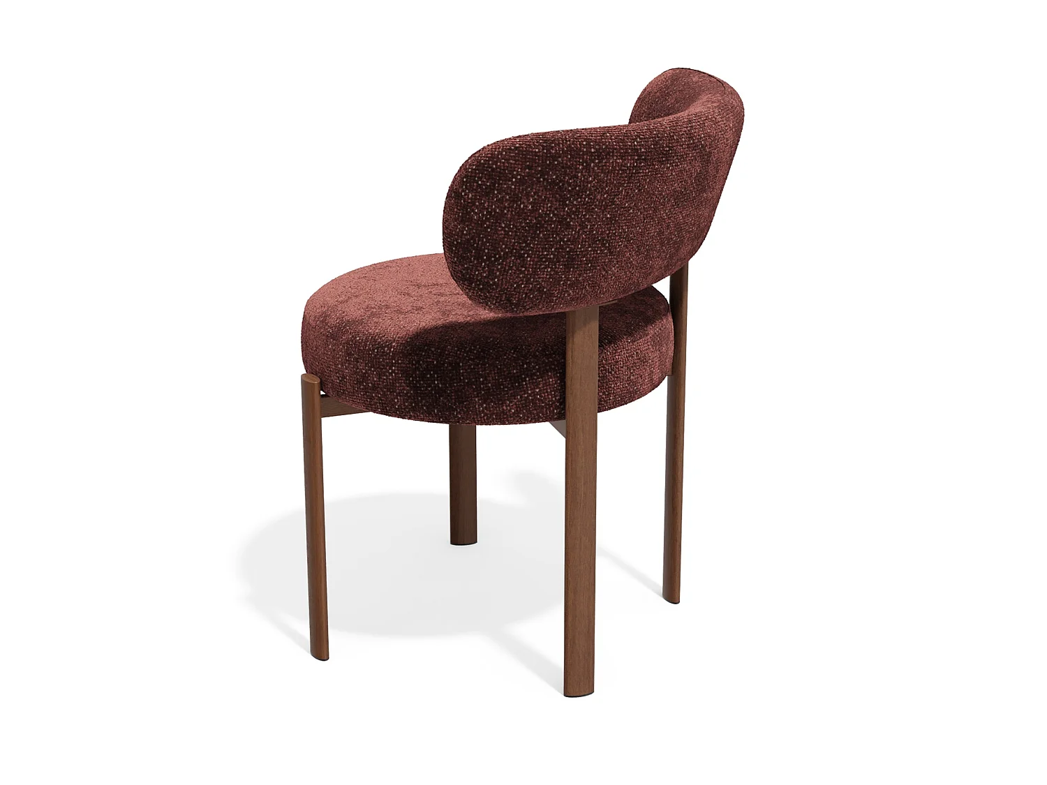 Lot de 2 chaises LAUREN en velours texturé bordeaux