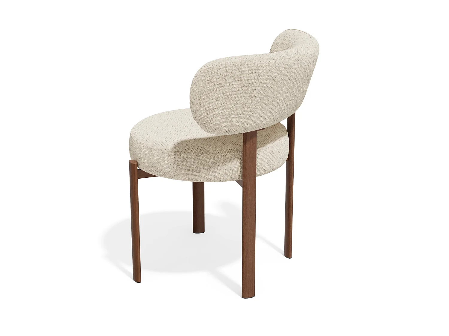 Lot de 2 chaises LAUREN en velours texturé crème